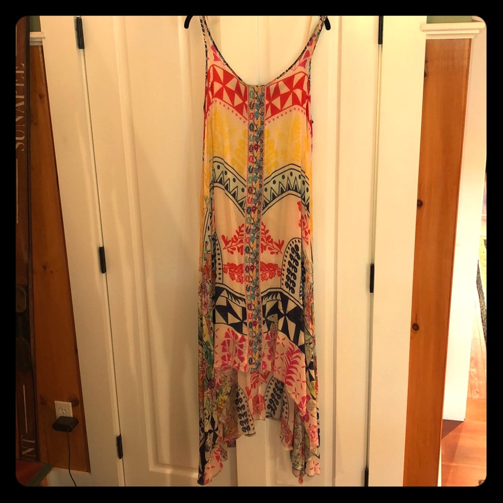 Beautiful Johnny Was Asymmetrical Dress with Slip size XXL